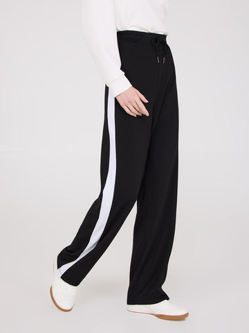 Contrast Piping Wide-Leg Pants – Suzy Shier