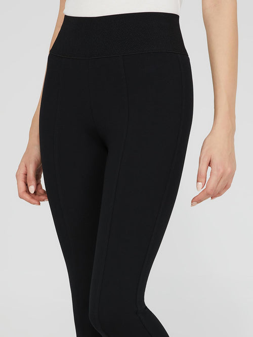 High-Waisted Skinny Leg Pants With Seam Details