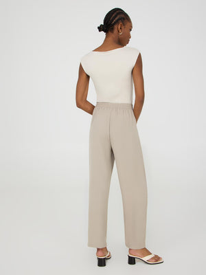 Mid-Rise Wide-Leg Pants Fawn