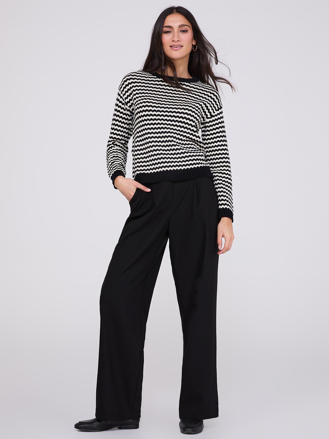 Double Pleated Wide Leg Trousers – Suzy Shier