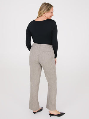 Pantalon à chevrons à jambe droite Fawn