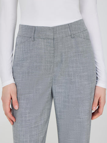 Clean Front Straight Leg Pants Dk Grey