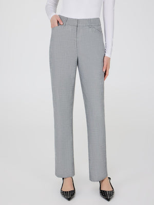 Clean Front Straight Leg Pants Dk Grey