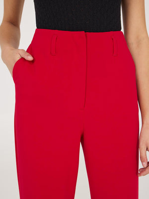 Zip-Front Pants Mars Red