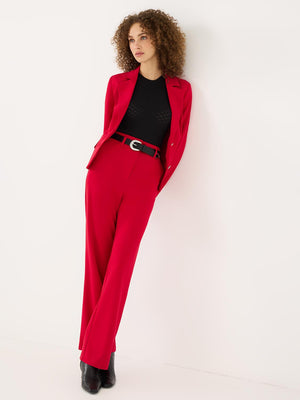 Zip-Front Pants Mars Red