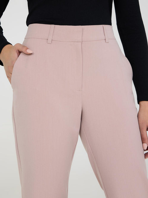 Mid-Rise Straight Leg Pants