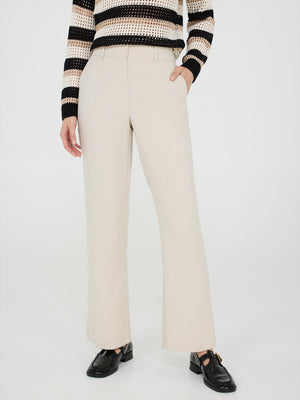 Bootcut Mid-Rise Pants Oatmeal