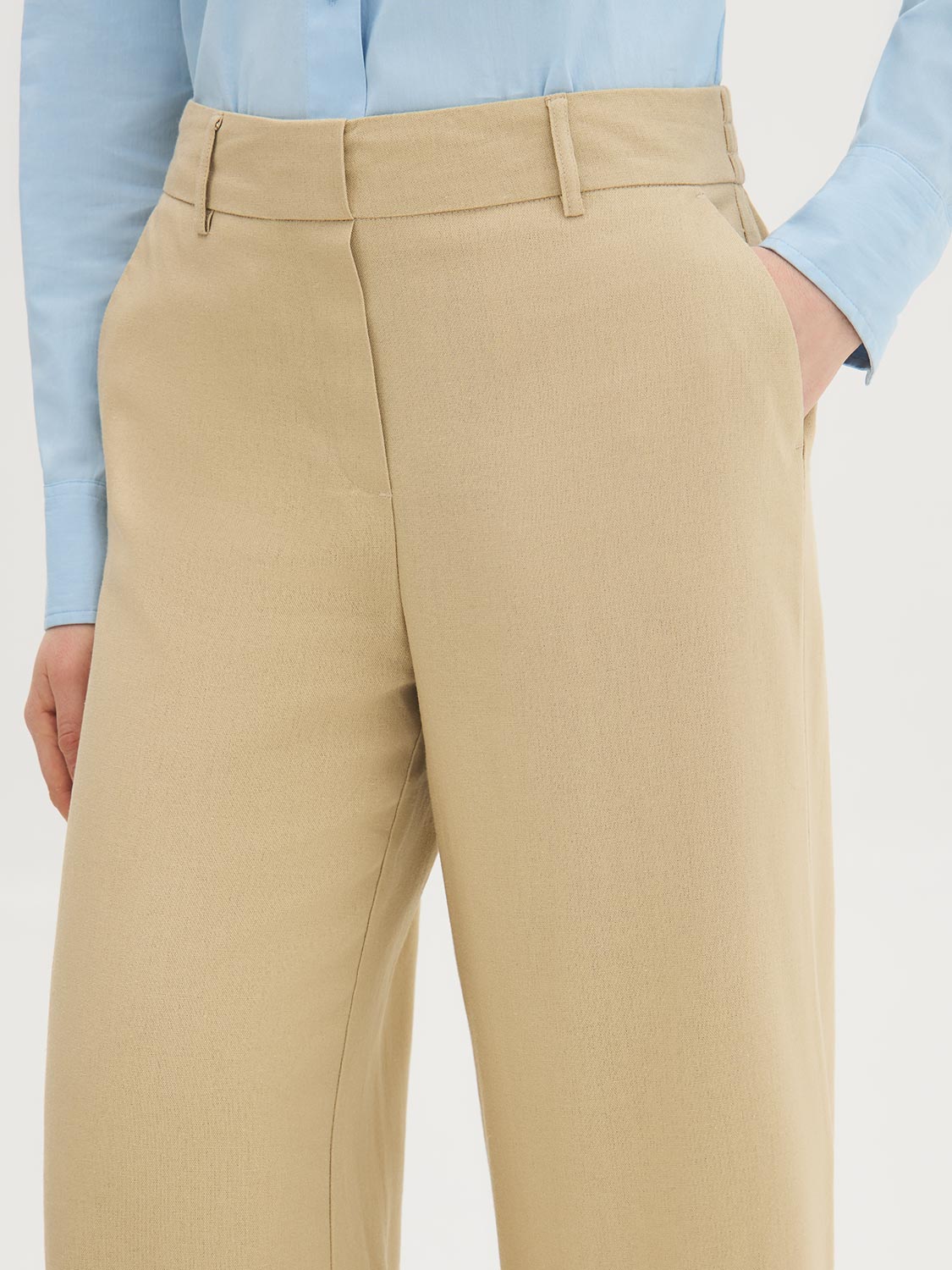 Wide-Leg Linen-Blend Pants – Suzy Shier