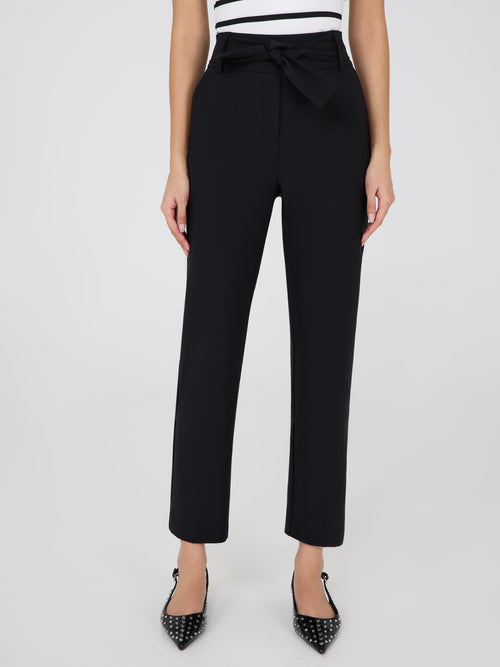 Slim Leg Pants With Sash