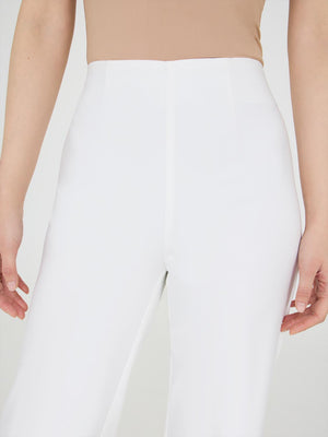 Straight Leg Pull-On Pants White