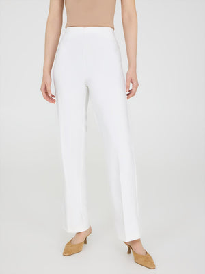Straight Leg Pull-On Pants White