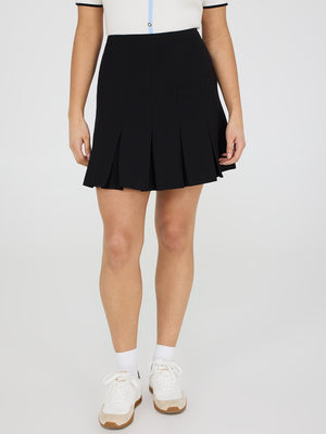 Short Pleated Skirt Black