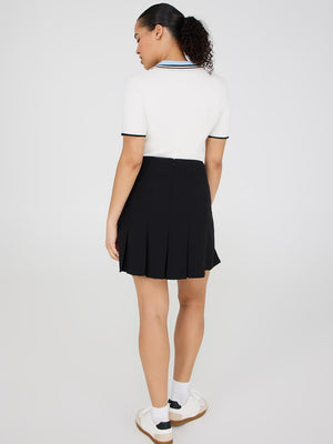 Short Pleated Skirt Black