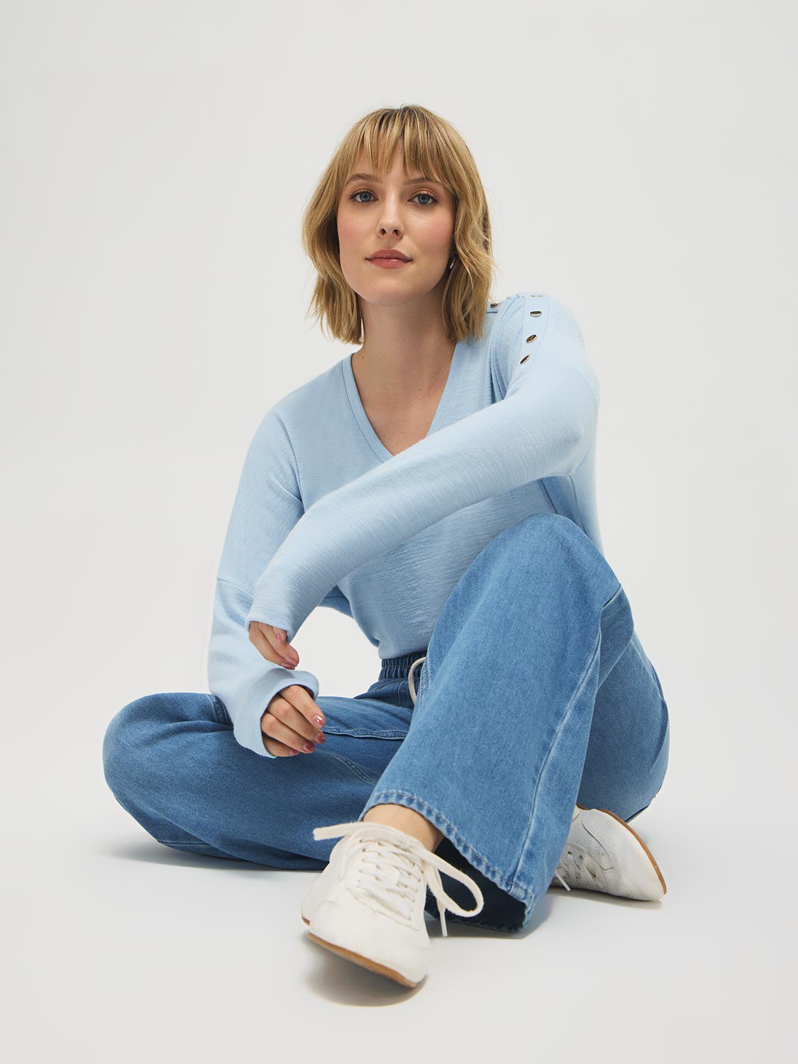 Elastic Waist Wide-Leg Jeans – Suzy Shier