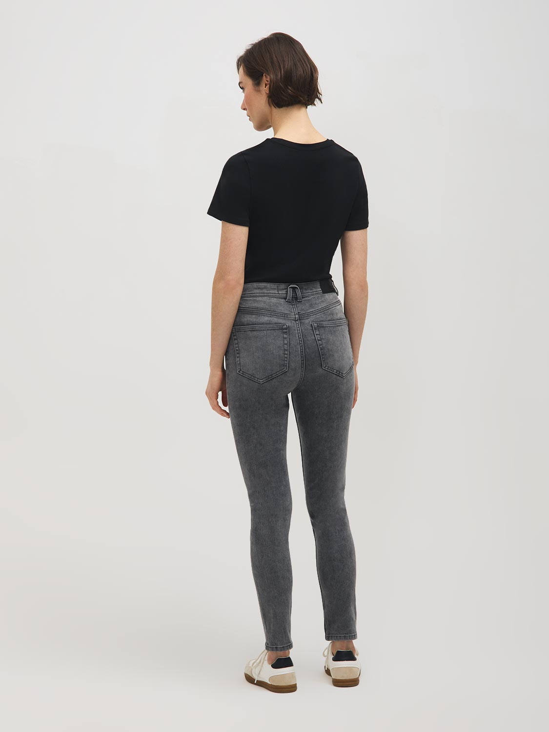 Cotton-Blend High-Waisted Skinny Jeans