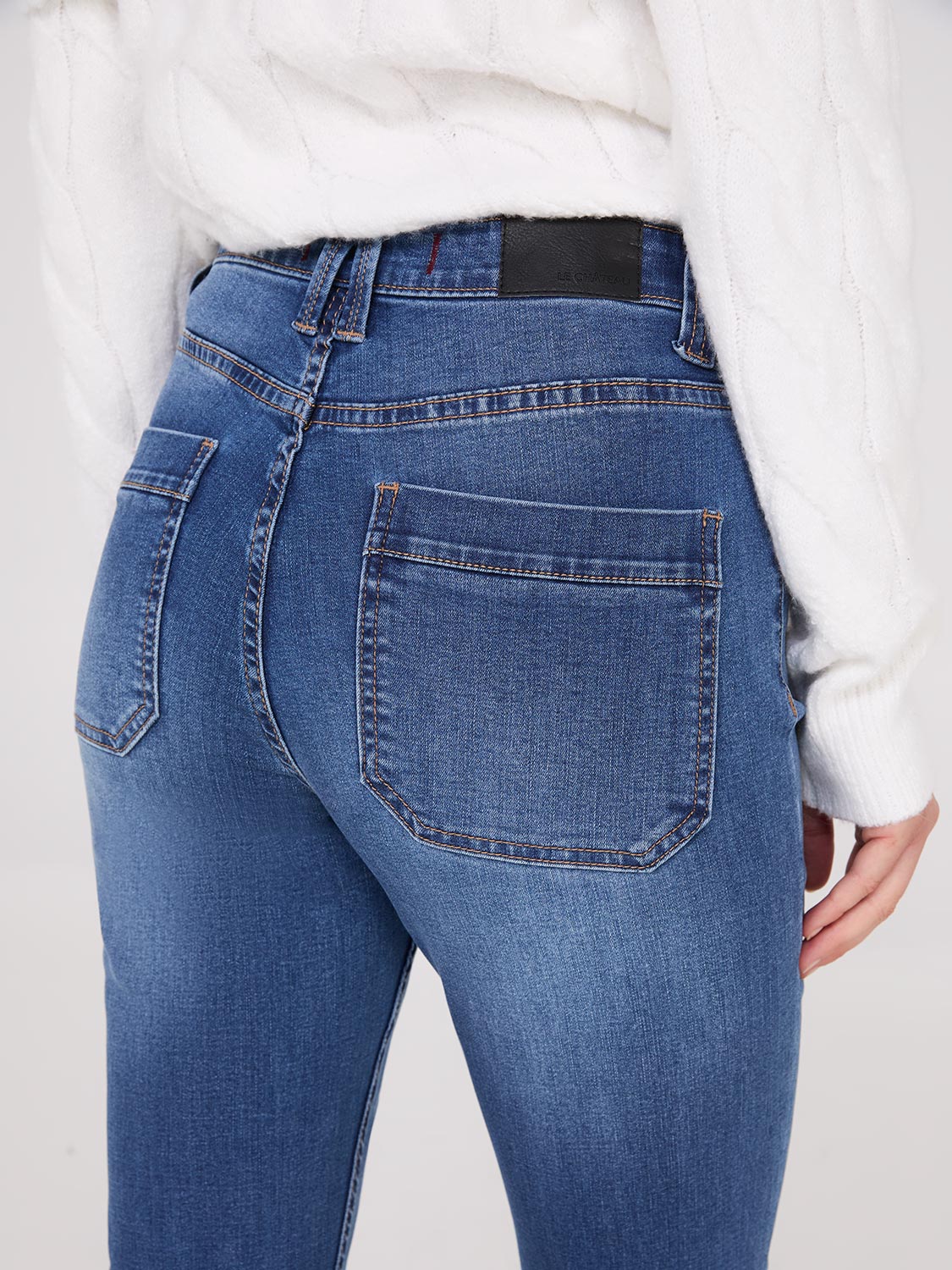 Pintuck Front Bootcut Jeans - Suzy Shier