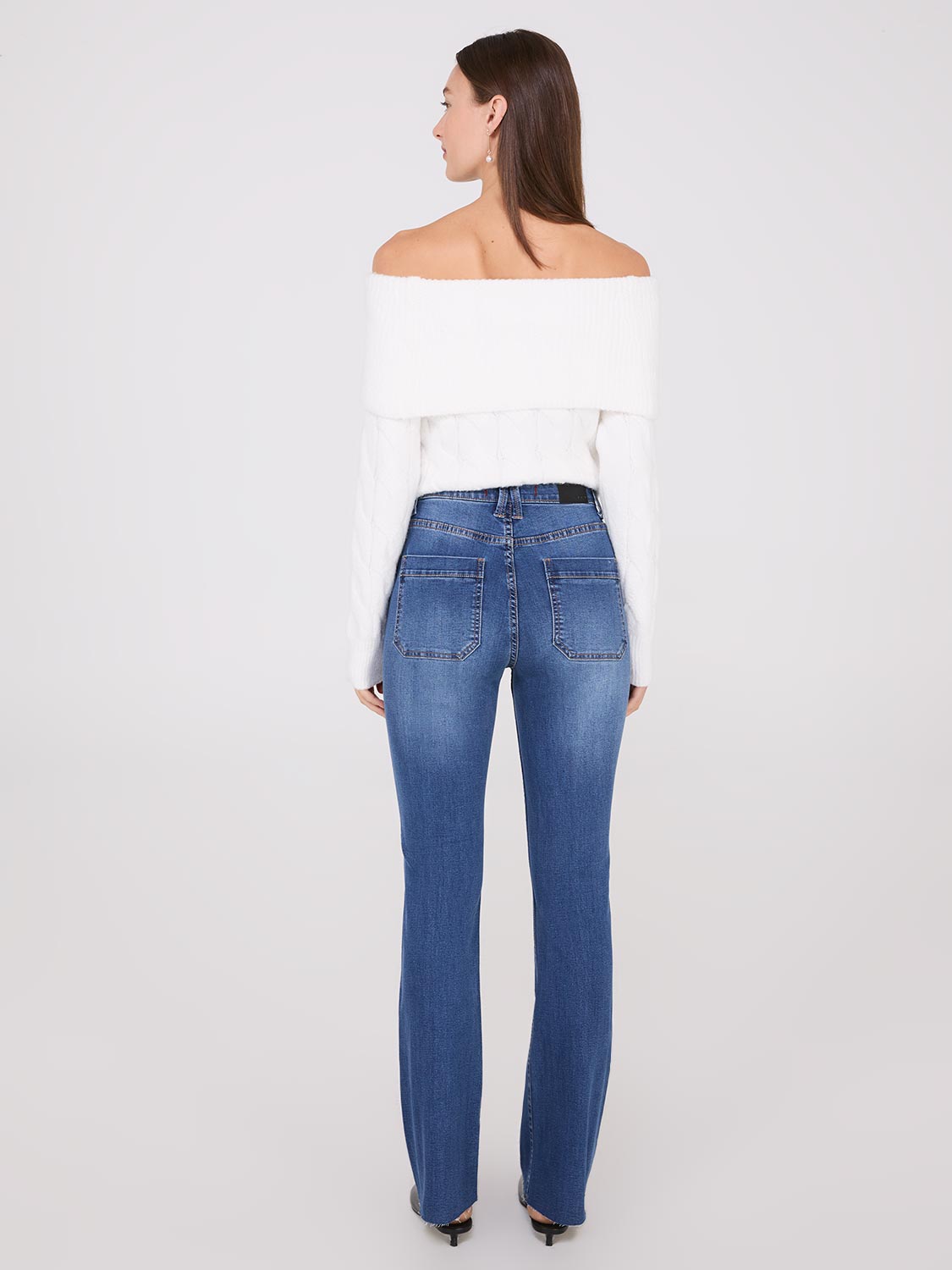 【PORTERNA】roller shirring bootcut pants Women's High Rise Bespoke Bootcut Jeans – Skip's Western