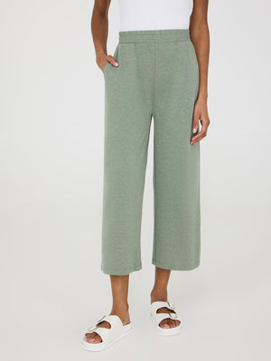 French Terry Gaucho Pants Dk Green