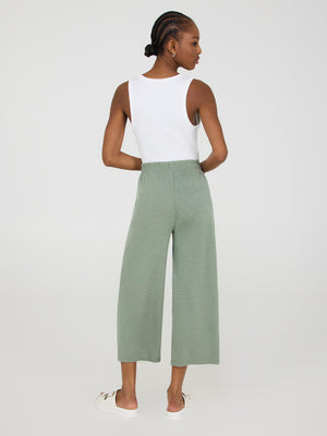 French Terry Gaucho Pants Dk Green