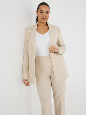 Blazer rayé ouvert sur le devant Sand