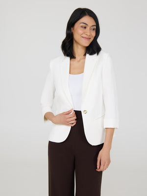Blazer à manches 3/4 à revers Pearl