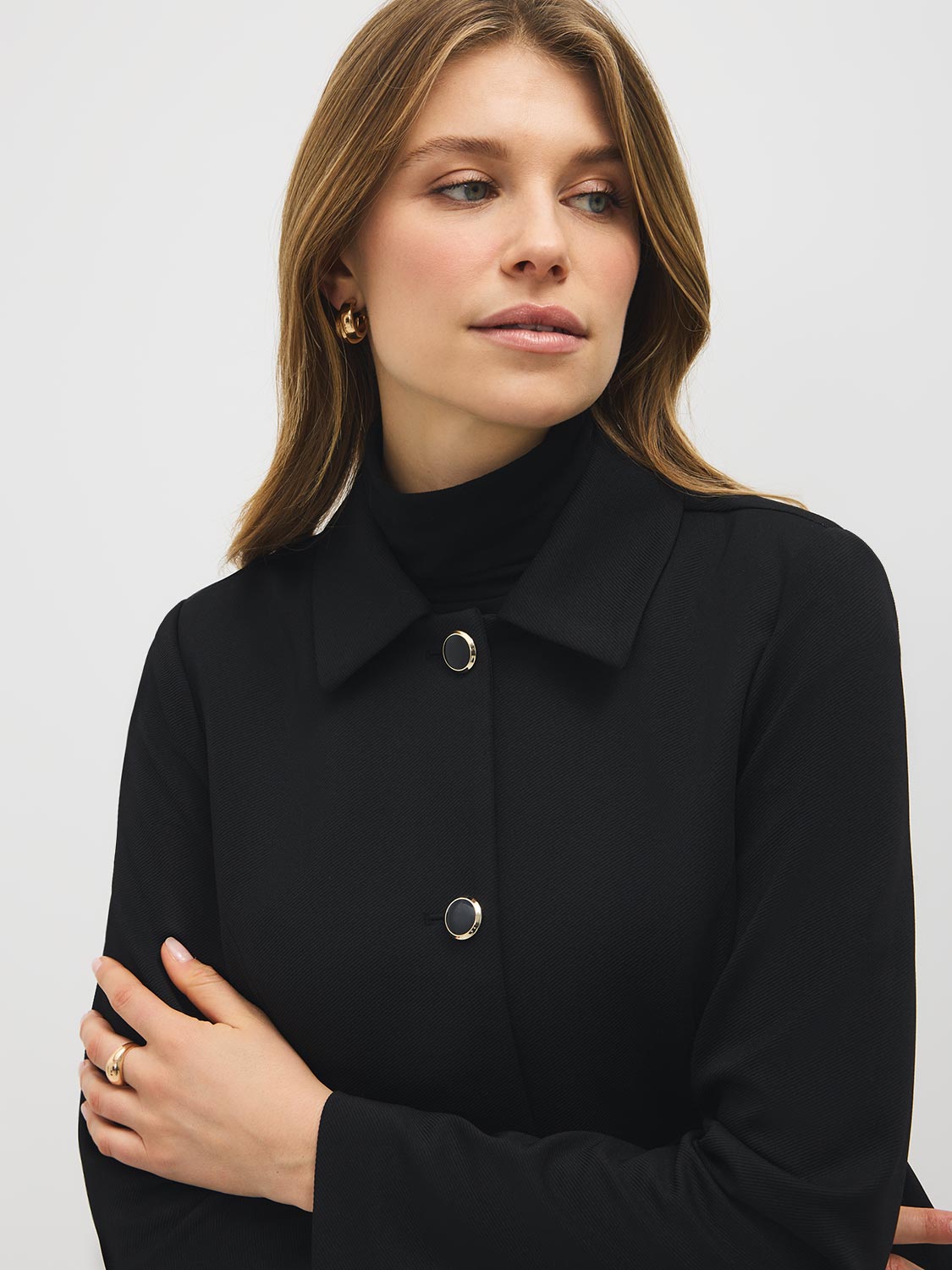 Cropped Twill Blazer – Suzy Shier