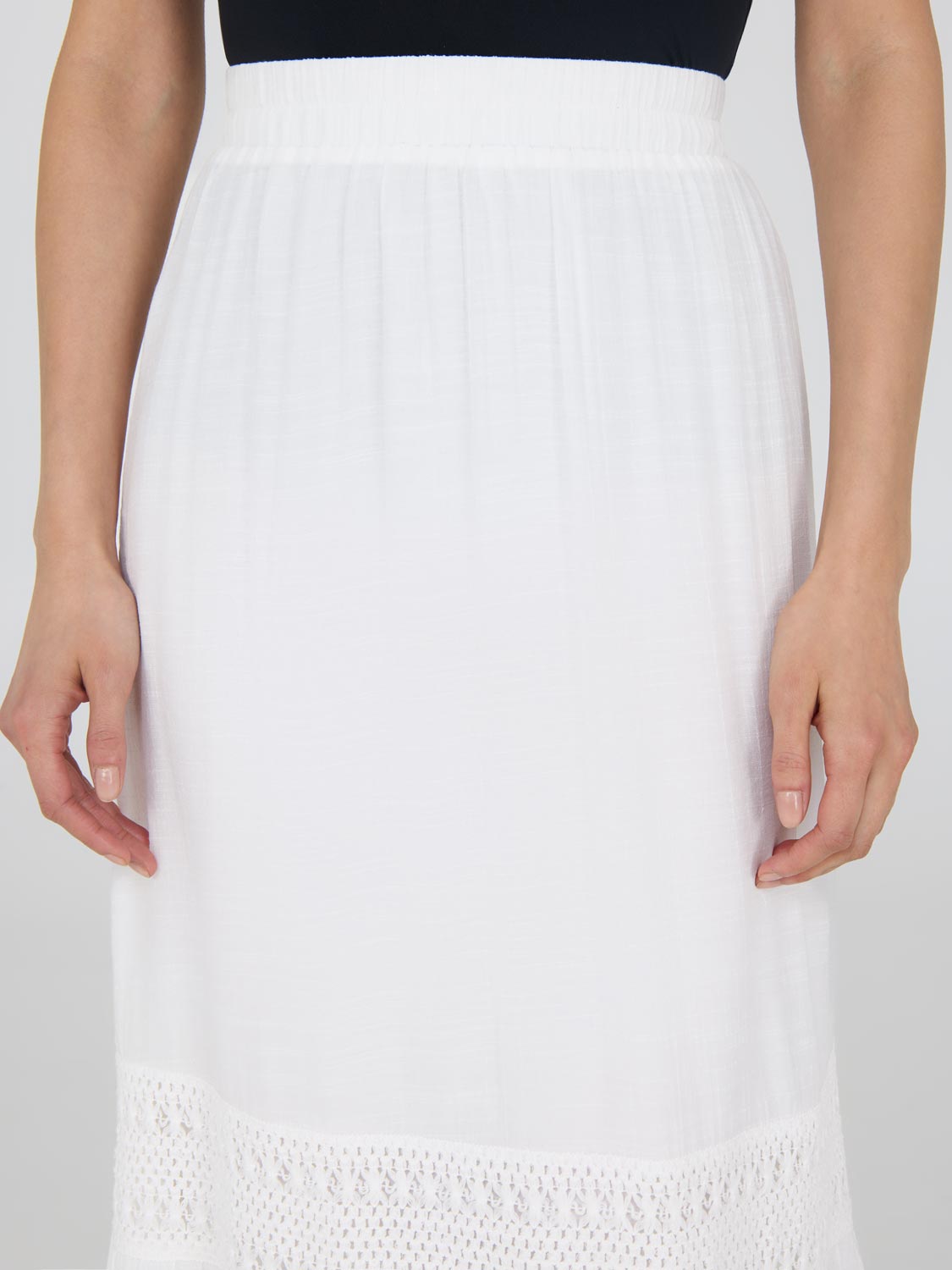 【suzen】kirink shirring lace skirt Oui Women's Lace Skirt – Channers