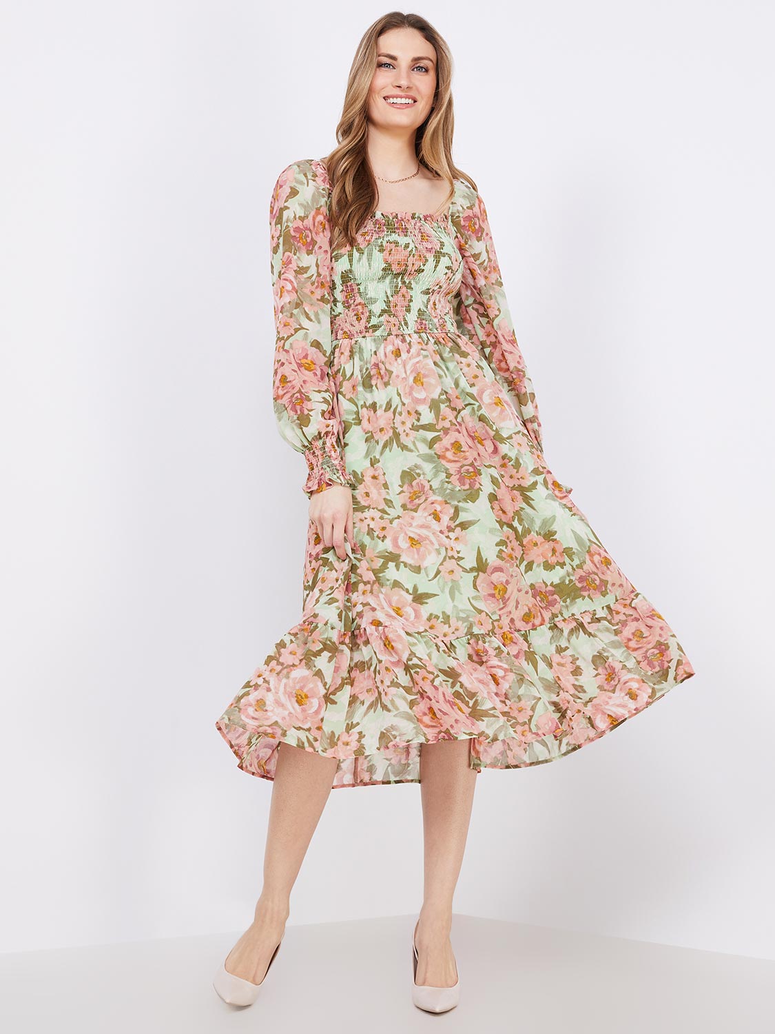 AKANYA - Pleated Denim Mini A-Line Overall Dress | YesStyle