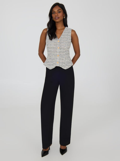 Bouclé Vest Jumpsuit