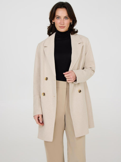 Manteau 3/4 à double boutonnage