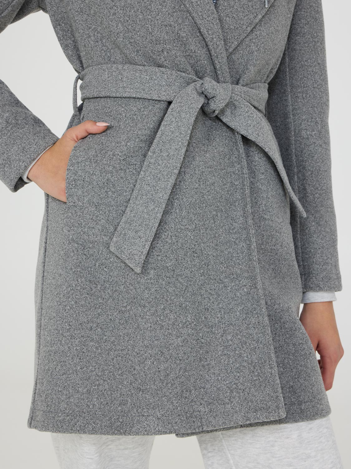 Hooded Wrap Coat – Suzy Shier Hooded Wrap Coat – Suzy Shier
