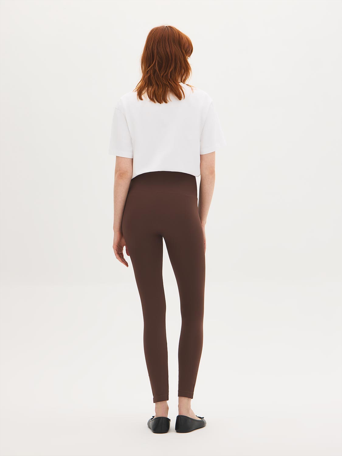 Leggings sans coutures à large bande de taille