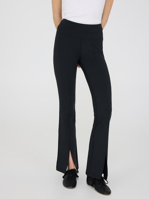 Front Slit Flared Leggings