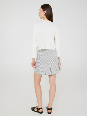 Cardigan boléro avec détails festonnés Pearl