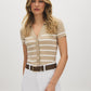 Striped Johnny Collar Sweater