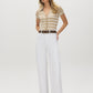 Striped Johnny Collar Sweater