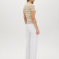 Striped Johnny Collar Sweater