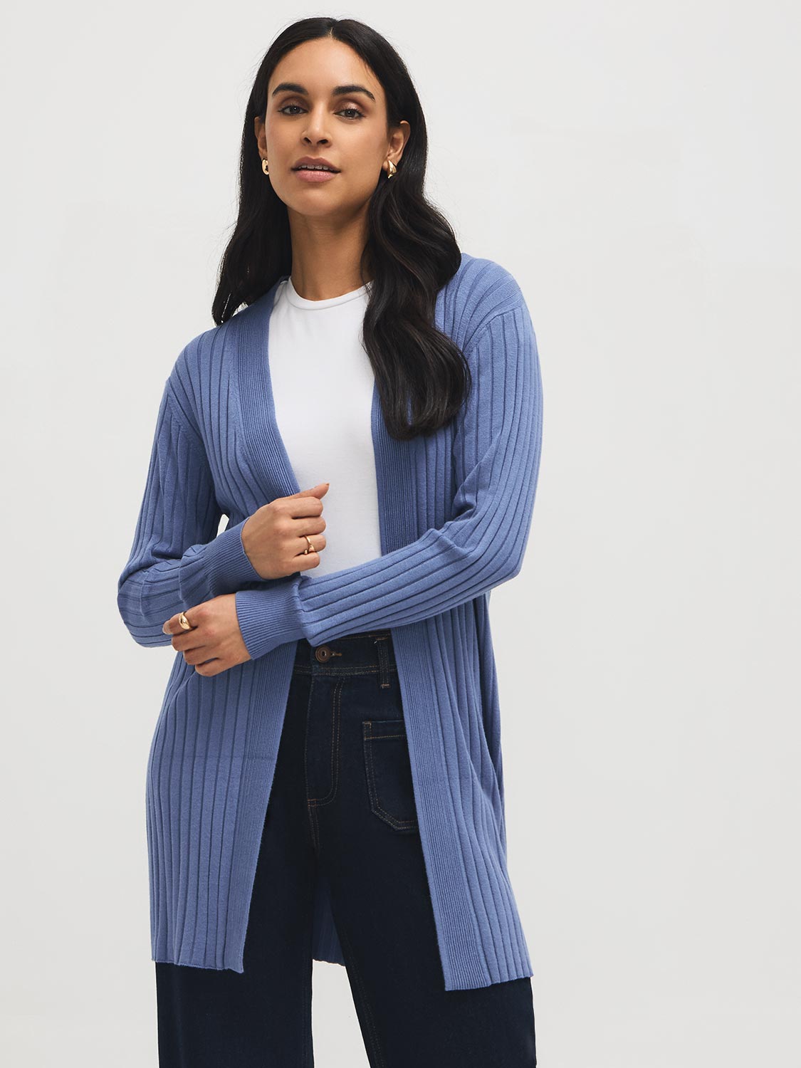 Tunique liquette longue rayée Bleu | Afibel