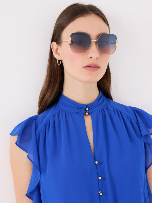 Oversized Frameless Sunglasses