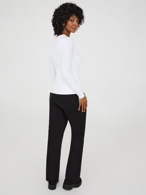 Double Layer Long Sleeve Top Pearl