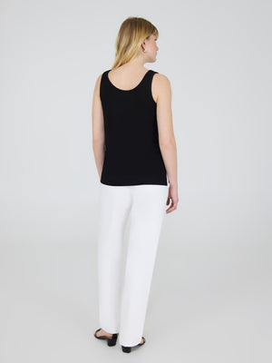 Loose Knit Sweater Tank Top Black
