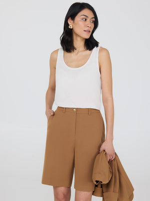 Loose Knit Sweater Tank Top Antique Creme