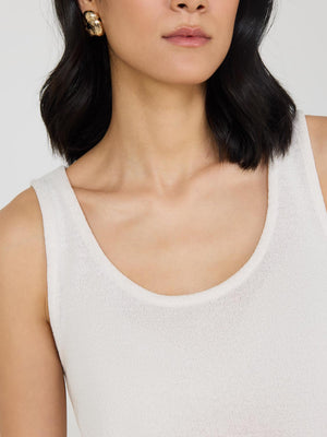 Loose Knit Sweater Tank Top Antique Creme