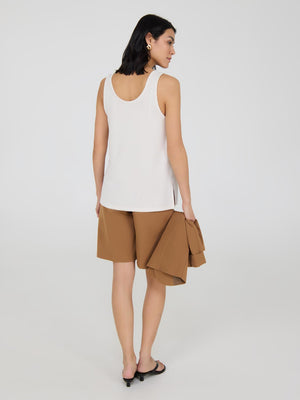 Loose Knit Sweater Tank Top Antique Creme