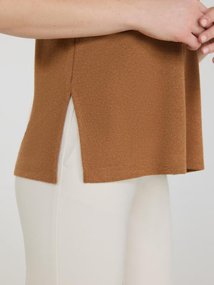 Loose Knit Sweater Tank Top Amber Brown
