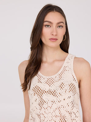 Débardeur en crochet à col rond Makeup