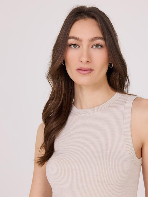 Sleeveless Ribbed Tank Top