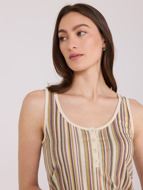 Scoop Neck Striped Tank Top