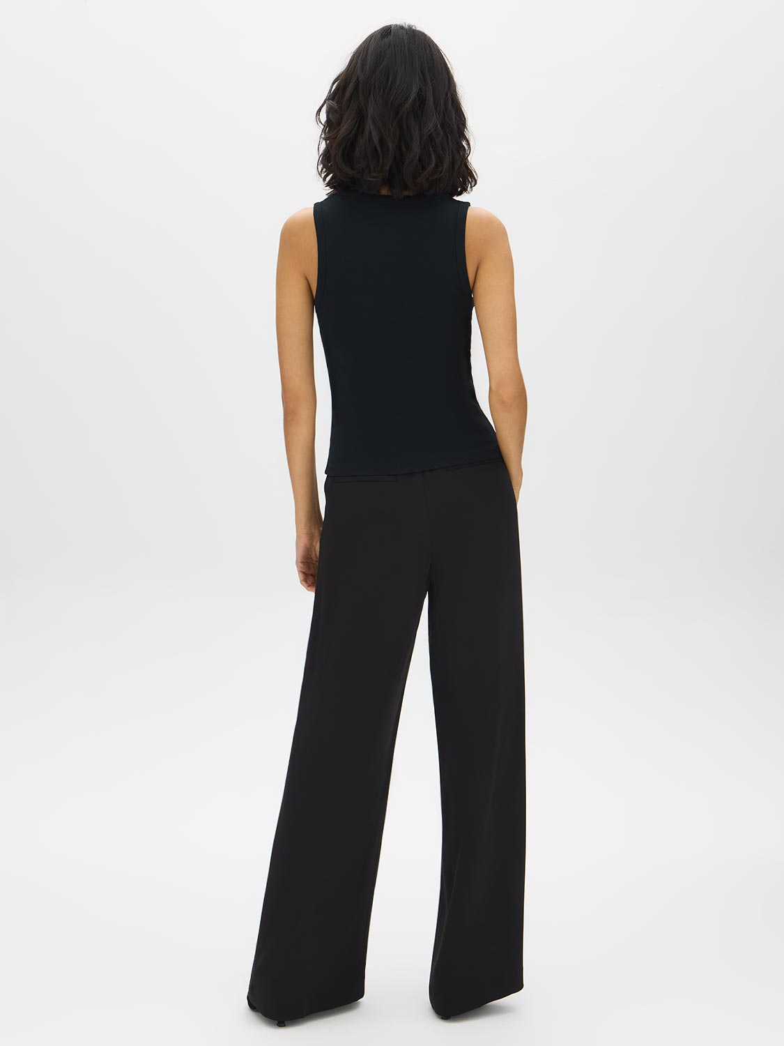 Cotton-Blend Square Neck Tank Top