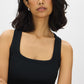Cotton-Blend Square Neck Tank Top